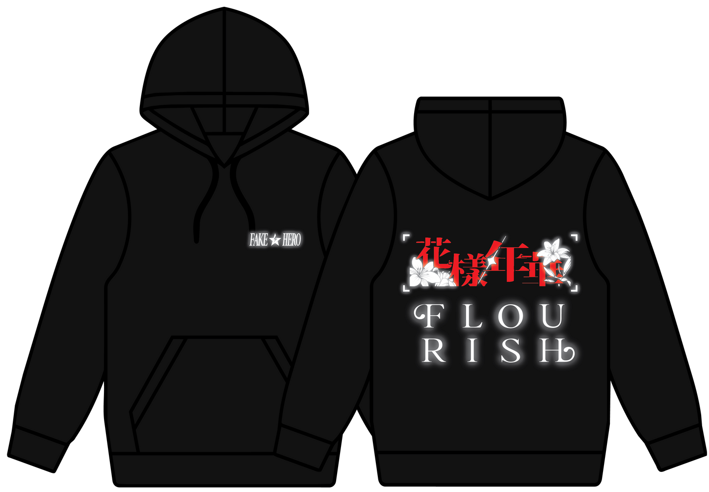 Flourish Reflective Embroidered Hoodie