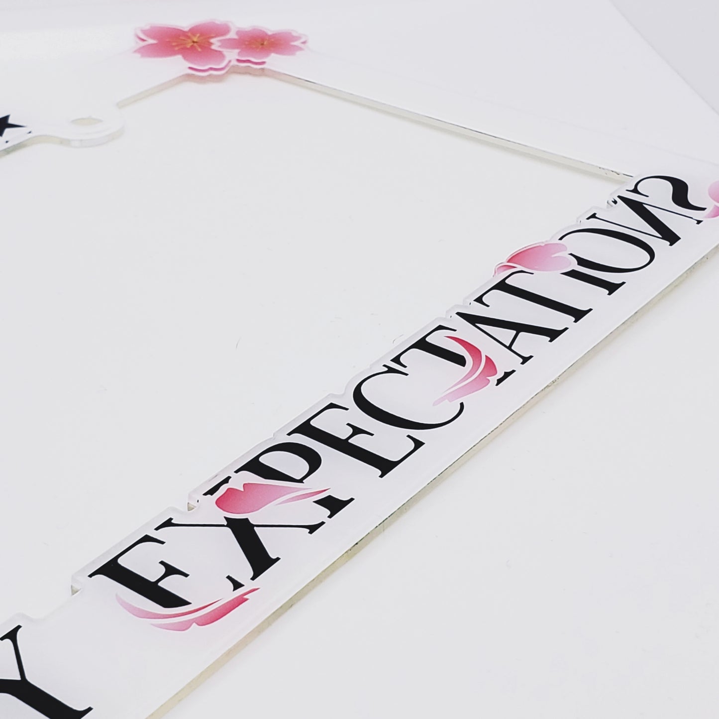 Sakura Plate Frame V2 (White)