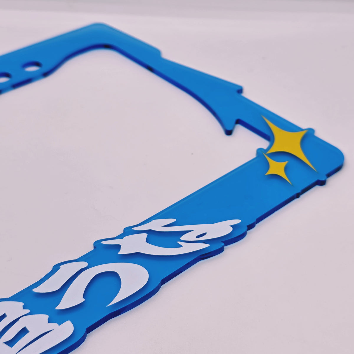 Maddest Machine Plate Frame (Clear Blue)