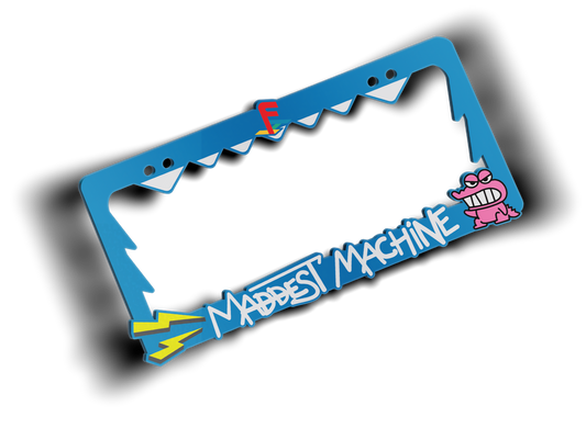 Maddest Machine Plate Frame (Clear Blue)