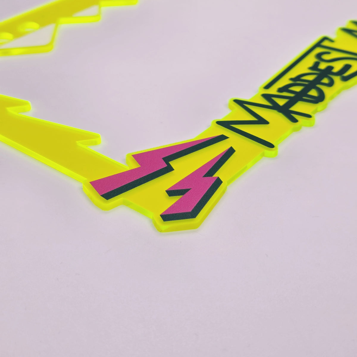 Maddest Machine Plate Frame (Fluorescent Green)